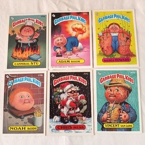 Vintage Garbage Pail Kids Trading Card Stickers 1987 Collectors Lot 6‎ Adam Boom